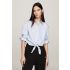 Camicia crop relaxed fit donna Azzurro