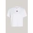 T-shirt classic fit sqaudrata donna Bianco