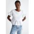 T-shirt in jersey e popeline donna Bianco