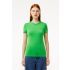 T-shirt slim fit in jersey di cotone donna Verde