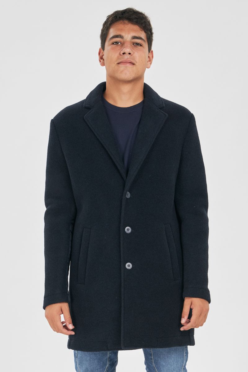 Cappotto con collo alto in panno di lana - Colmar