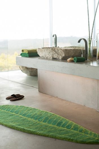 Tappeto bagno 65x185 Feuille Verde