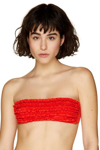 Women bandeau top with rouches in LYCRA®