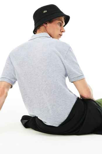 Men's tight-fitting polo shirt in petit piqué