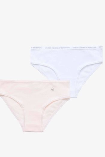 Girl two stretch cotton briefs