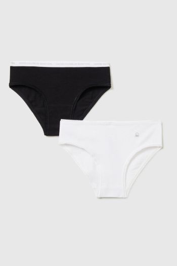 Girl two stretch cotton briefs