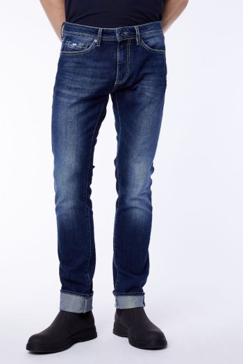 Jeans slim elasticizzati uomo Blu