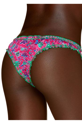 Women brazilian bottoms in stretch jersey with allover print