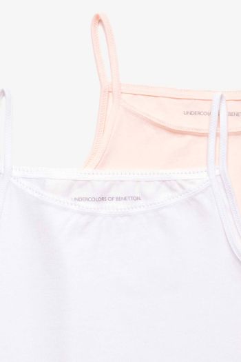 Girl's two stretch cotton tank tops