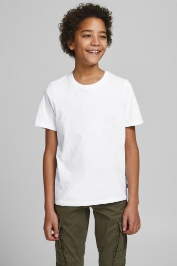 T-shirt in cotone biologico ragazzo Bianco