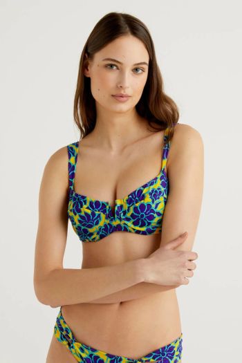 Woman bra with floral print