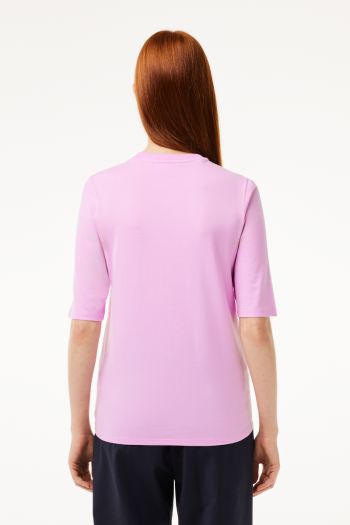 Women's cotton T-shirt with round neck