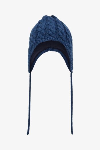 Cappello in lana lavorata a maglia bambino Blu