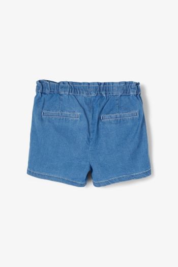 Shorts in denim con elastico in vita Bambina Denim