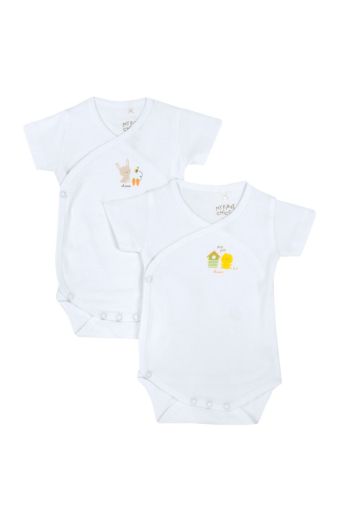 Baby's set of 2 crossed bodysuits by Bio Cotton