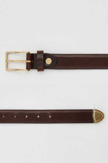 Men Leather belt with tip