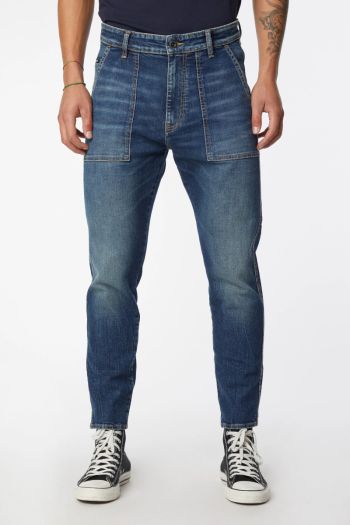 Jeans fatigue comfort vintage denim uomo Blu