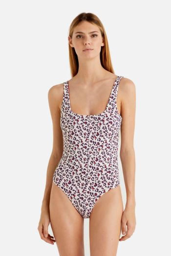 Woman's reversible one-piece swimsuit