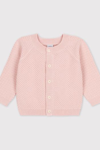 Baby girl's cotton knit cardigan