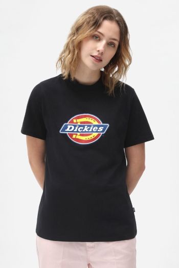 T-shirt con logo Dickies donna Nero