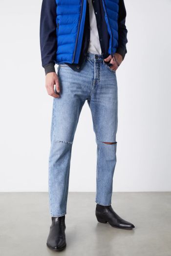 5-pocket fit tapered jeans for men