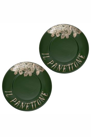 Set of 2 Panettone dessert plates