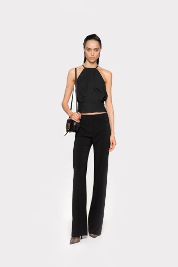 Women's stretch flared trousers