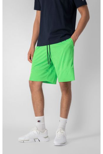 Shorts in tessuto mesh logo fluo uomo Lime