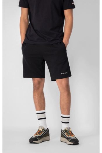 Shorts in powerblend leggero con logo uomo Nero