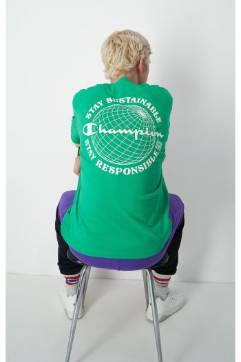 T-shirt eco-friendly in cotone biologico uomo Verde