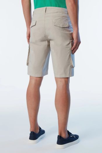Men's poplin cargo Bermuda shorts