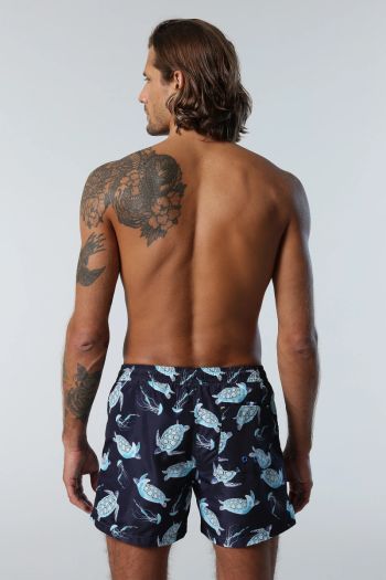 Men's ocean print beach boxer