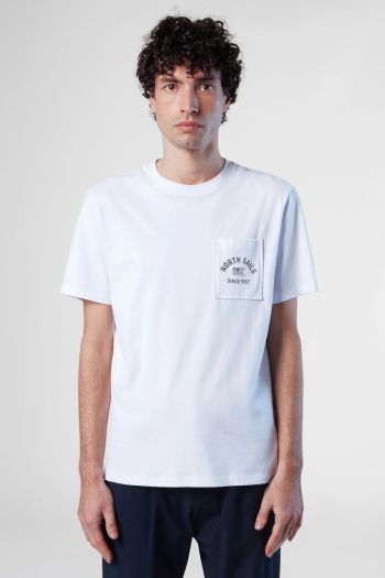 T-shirt con taschino sul petto uomo Bianco
