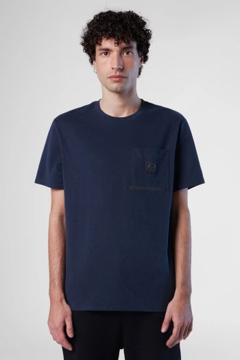 T-shirt con taschino uomo Blu
