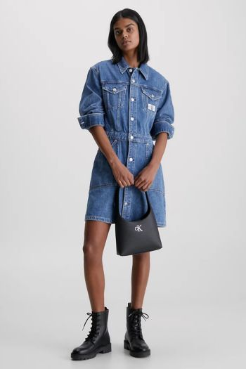 Denim Dress With Buttons woman