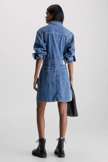 Denim Dress With Buttons woman