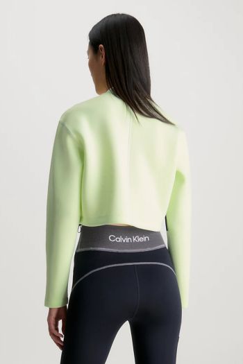 Cropped Top With Mock Neck And Logo for woman