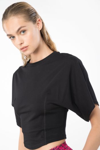 Women's short, wide-sleeved t-shirt
