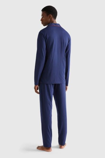 Men's long fiber cotton pajamas