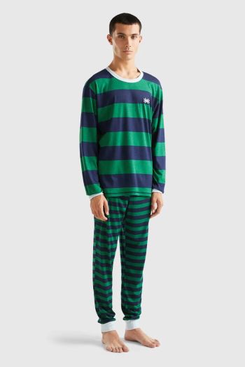 Long striped pajamas for men