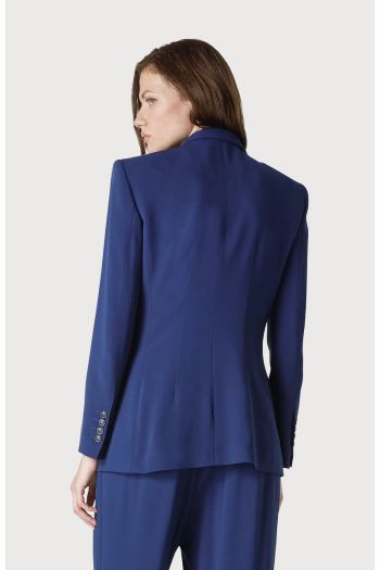 Giacca doppiopetto design fit donna Blu