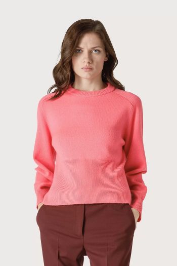 Women's high ribbed copped sweater