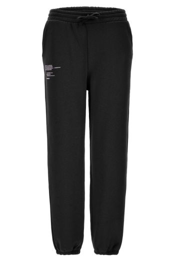 Sweatpants in fleece with lettering print on the side Woman