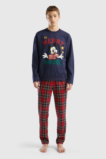 Men's Mickey Mouse print pajamas