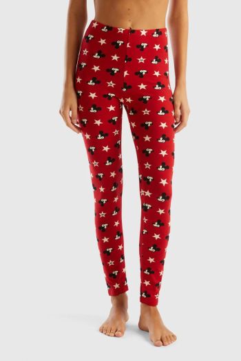 Leggings Mickey Mouse donna Rosso