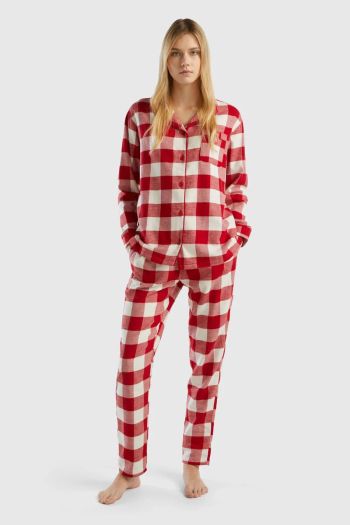 Women's tartan flannel pajamas