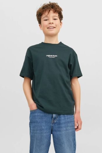 T-shirt stampato bambino Verde Petrolio
