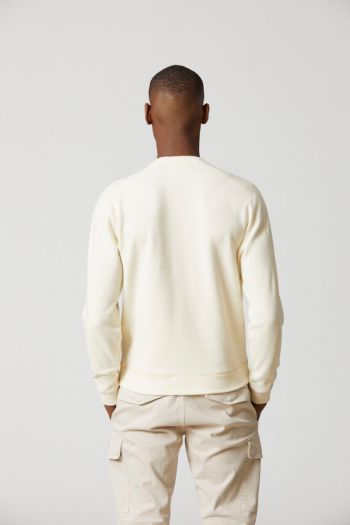 Crew-neck sweatshirt in comfort fit cotton Men