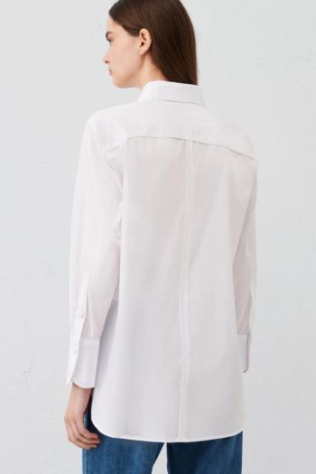 Camicia in popeline donna Bianco