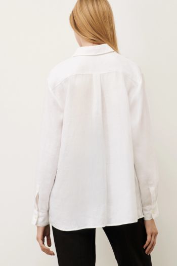 Camicia in lino donna Bianco